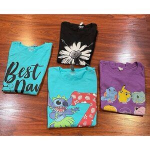 DISNEY LOT OF 4 SHIRTS SIZES XL